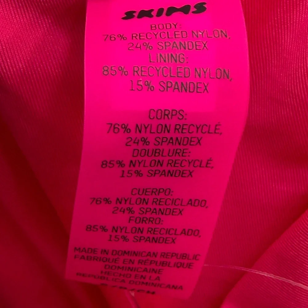 Skims Signature Swim Scoop Neck One Piece Womens S Pink Camo Monogram Swimsuit